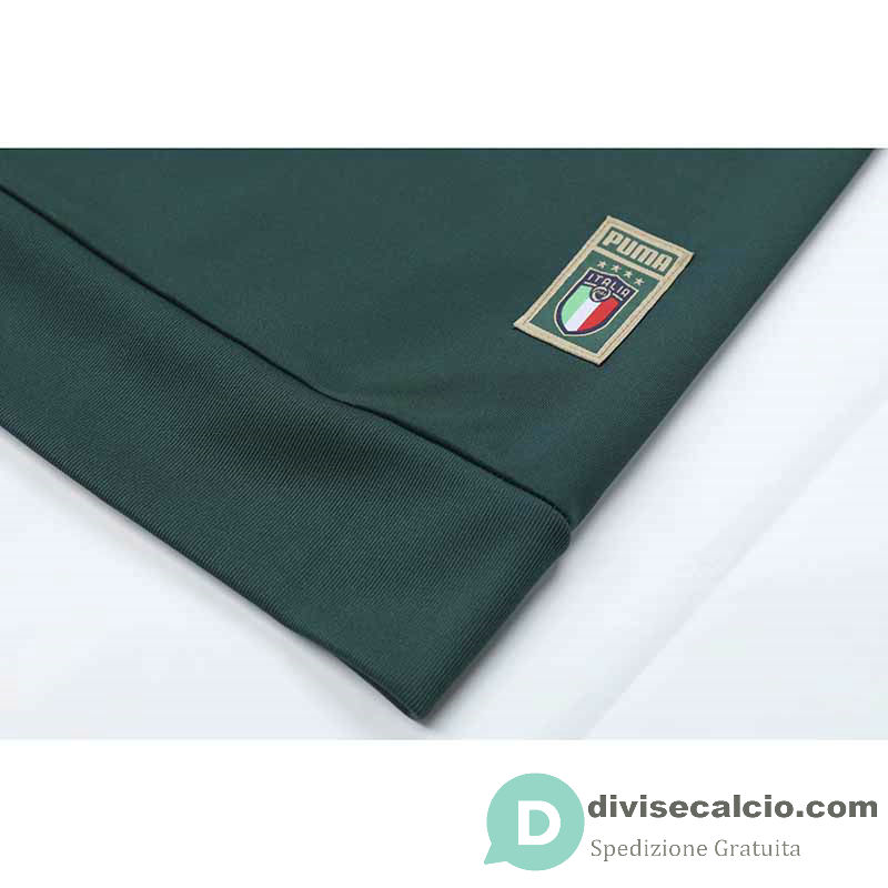 Italia Felpa Cappuccio Green + Pantaloni 2019/2020