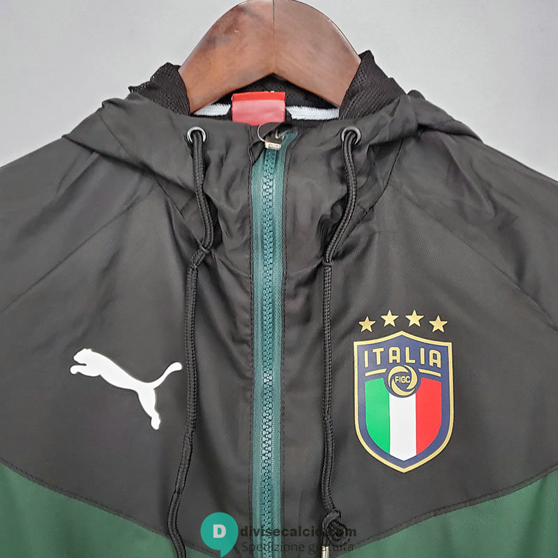 Italia Giacca A Vento Green Black I 2021/2022