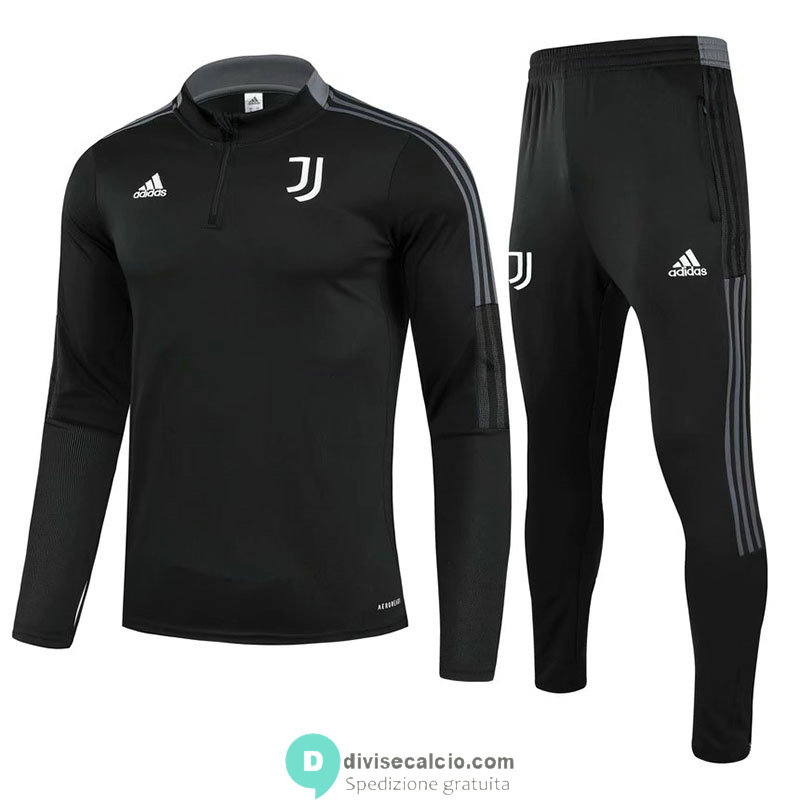 Juventus Formazione Felpa Black + Pantaloni Black 2021/2022