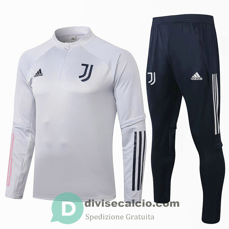 Juventus Formazione Felpa Light Grey + Pantaloni 2020/2021
