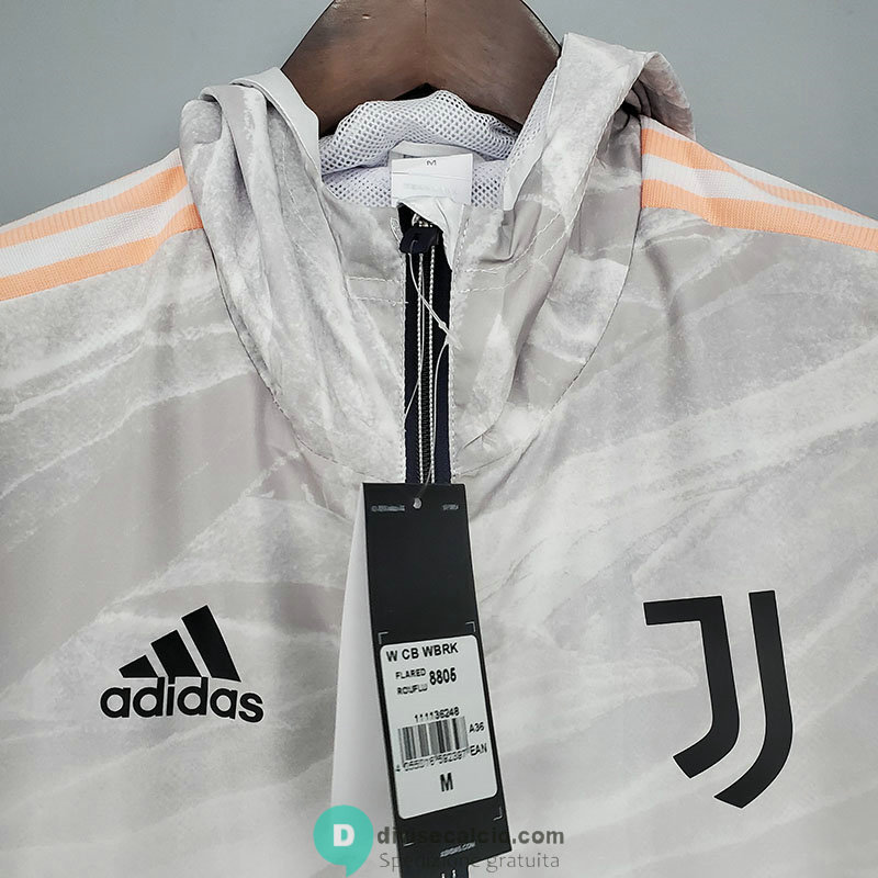 Juventus Giacca A Vento White Gray 2021/2022