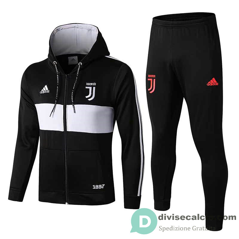Juventus Giacca Cappuccio Black + Pantaloni 2019/2020