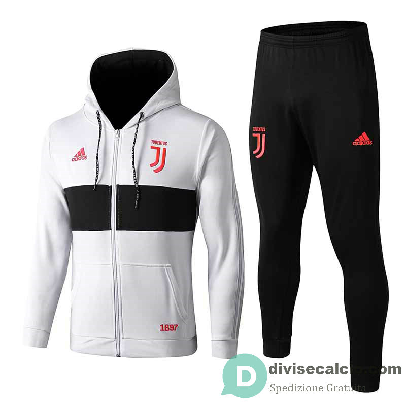 Juventus Giacca Cappuccio White + Pantaloni 2019/2020