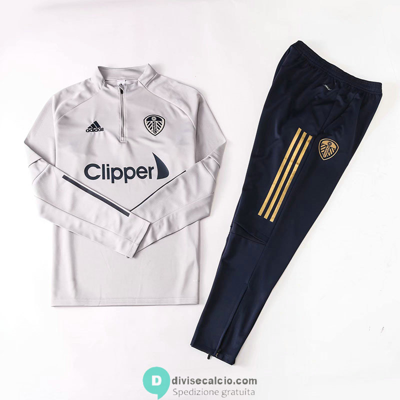 Leeds United Formazione Felpa Grey + Pantaloni 2020/2021