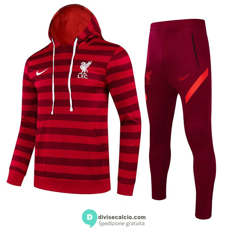 Liverpool Felpa Cappuccio Red II + Pantaloni Red 2021/2022