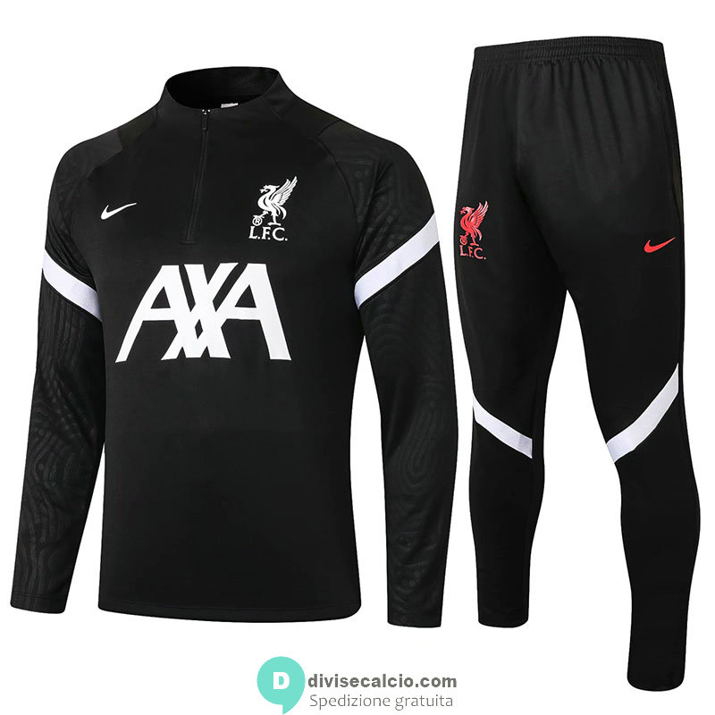 Liverpool Formazione Felpa Black + Pantaloni 2020/2021