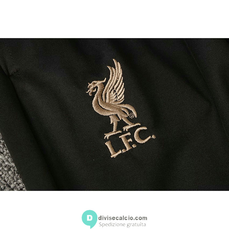 Liverpool Formazione Felpa Black GB + Pantaloni Black 2021/2022