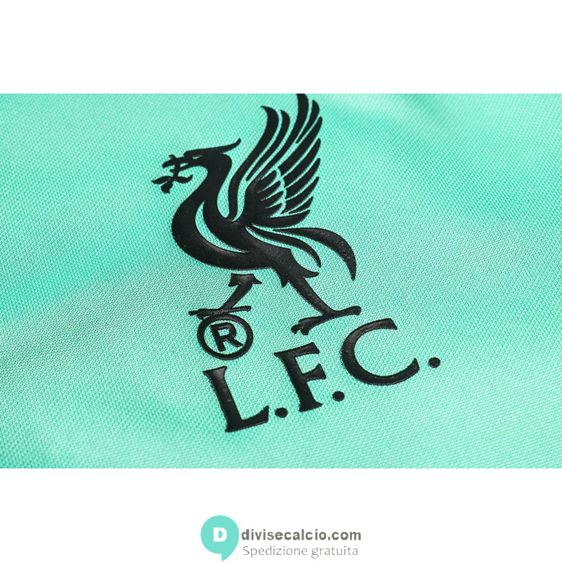 Liverpool Formazione Felpa Green + Pantaloni 2020/2021