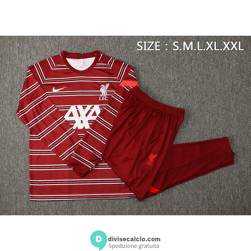Liverpool Formazione Felpa Red II + Pantaloni Red II 2021/2022