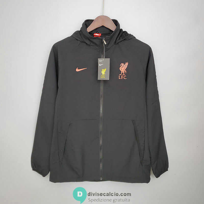 Liverpool Giacca A Vento Black Orange 2021/2022