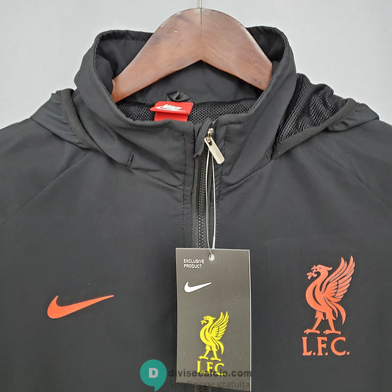 Liverpool Giacca A Vento Black Orange 2021/2022