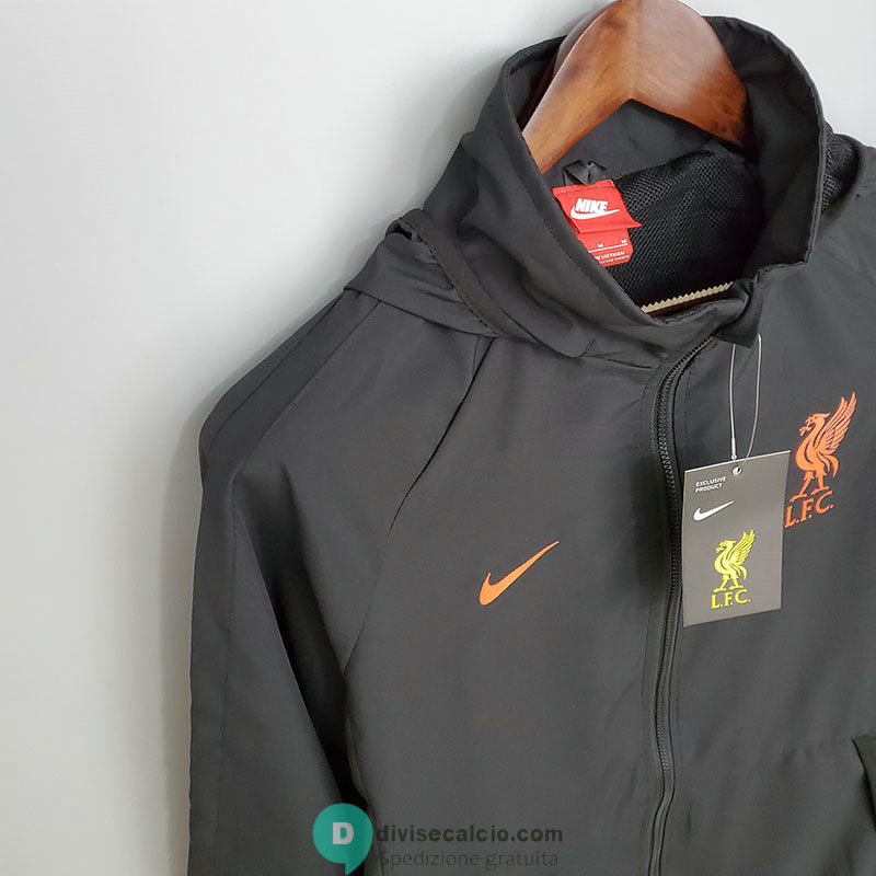 Liverpool Giacca A Vento Black Orange 2021/2022