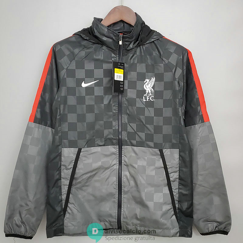 Liverpool Giacca A Vento Black Plaid 2021/2022