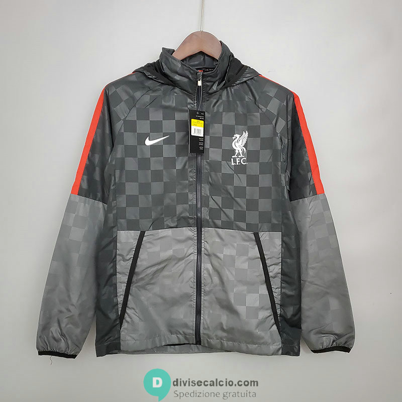 Liverpool Giacca A Vento Black Plaid 2021/2022