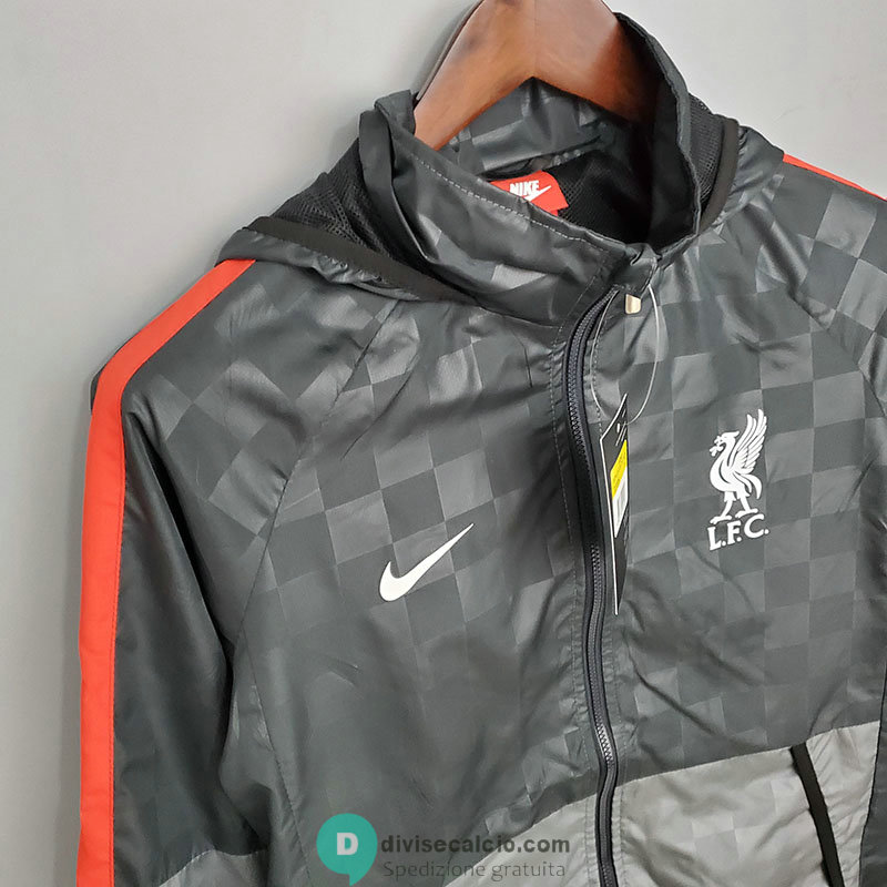 Liverpool Giacca A Vento Black Plaid 2021/2022