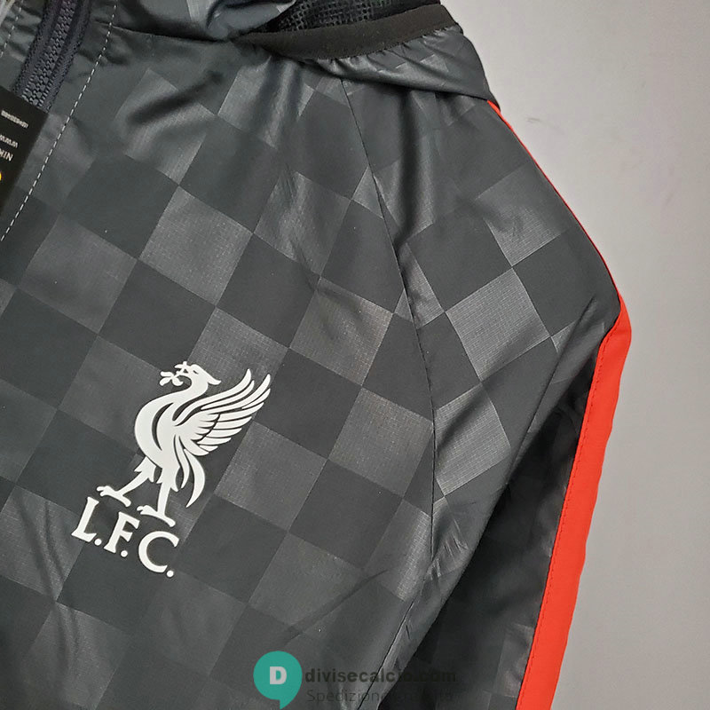 Liverpool Giacca A Vento Black Plaid 2021/2022