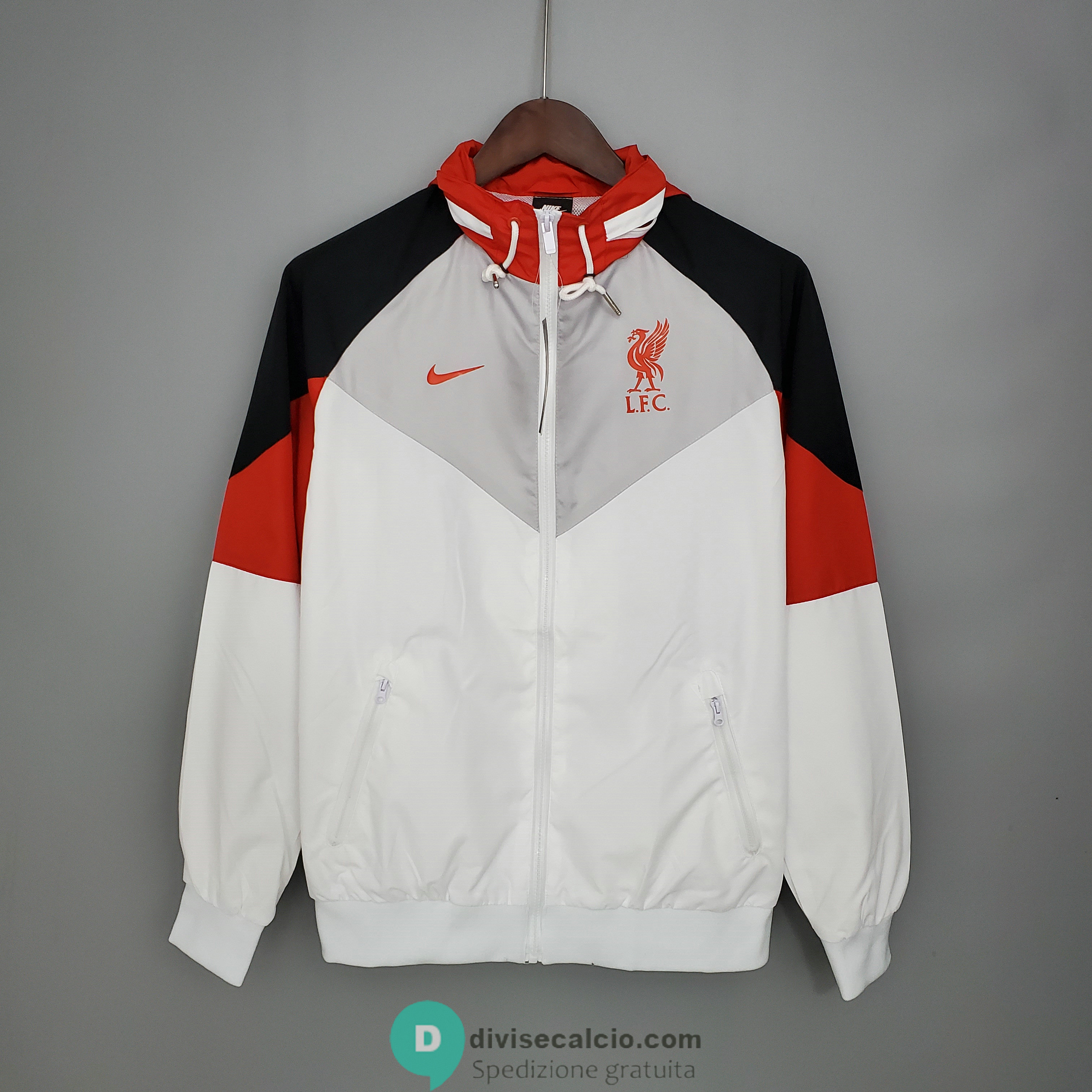 Liverpool Giacca A Vento Black White Red 2021/2022