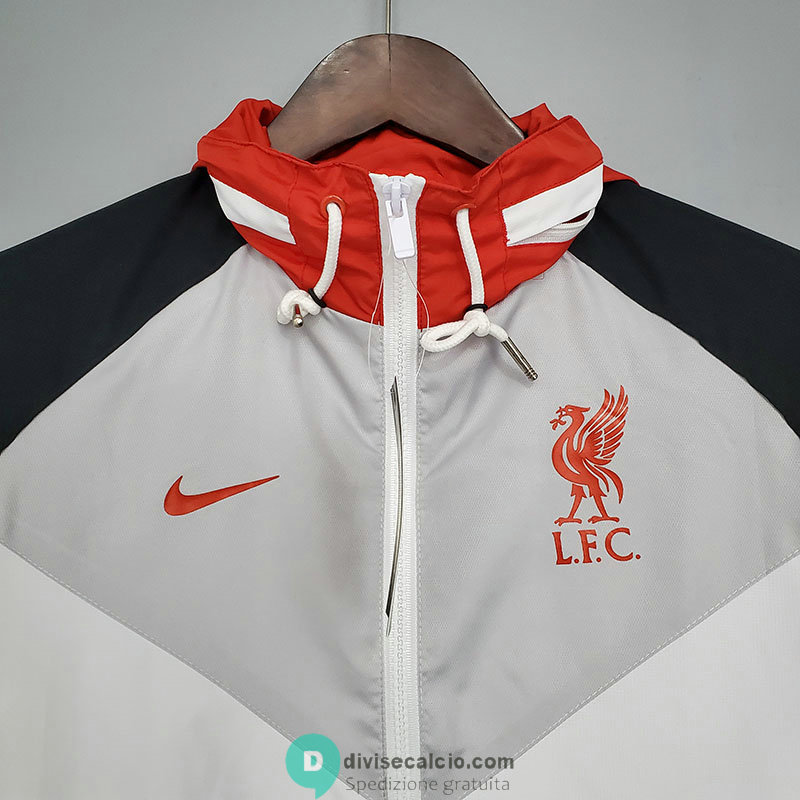 Liverpool Giacca A Vento Black White Red 2021/2022