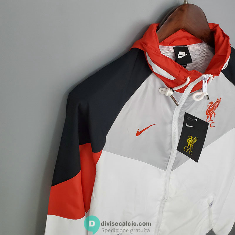 Liverpool Giacca A Vento Black White Red 2021/2022