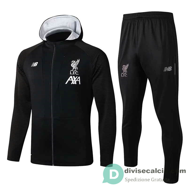 Liverpool Giacca Cappuccio Black + Pantaloni 2019/2020