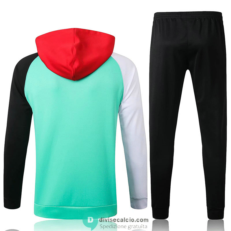 Liverpool Giacca Cappuccio Green + Pantaloni Black 2020/2021