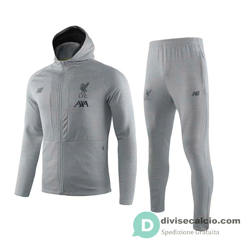 Liverpool Giacca Cappuccio Grey + Pantaloni 2019/2020