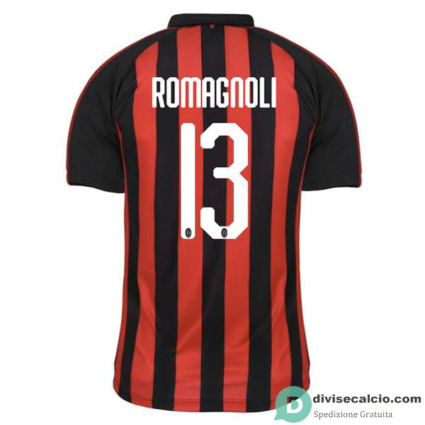 Maglia AC Milan Gara Home 13#ROMAGNOLI 2018-2019
