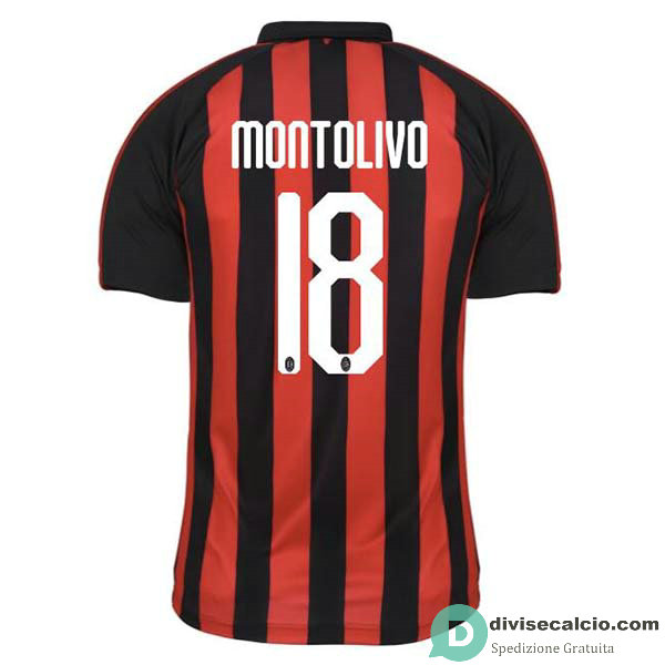 Maglia AC Milan Gara Home 18#MONTOLIVO 2018-2019