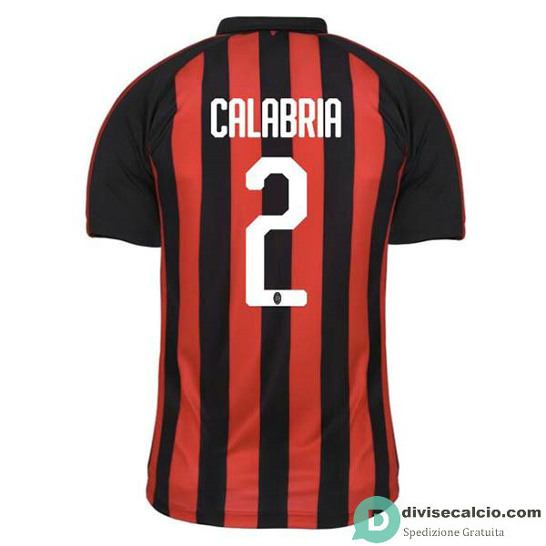 Maglia AC Milan Gara Home 2#CALABRIA 2018-2019