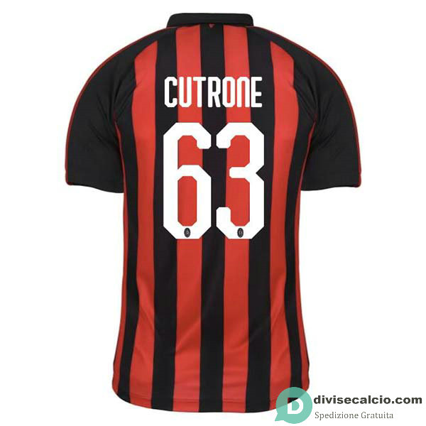 Maglia AC Milan Gara Home 63#CUTRONE 2018-2019