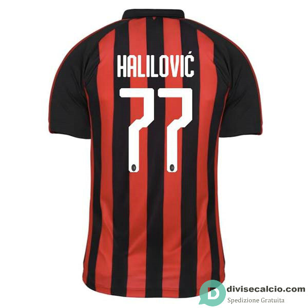 Maglia AC Milan Gara Home 77#HALILOVIC 2018-2019