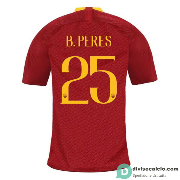 Maglia AS Roma Gara Home 25#B.PERES 2018-2019