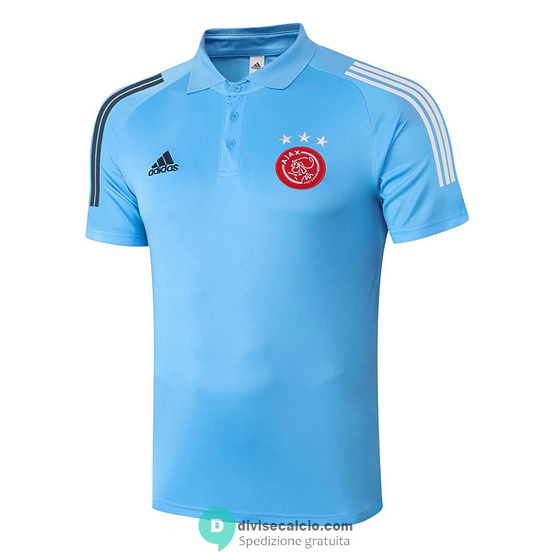 Maglia Ajax Polo Blue 2020/2021