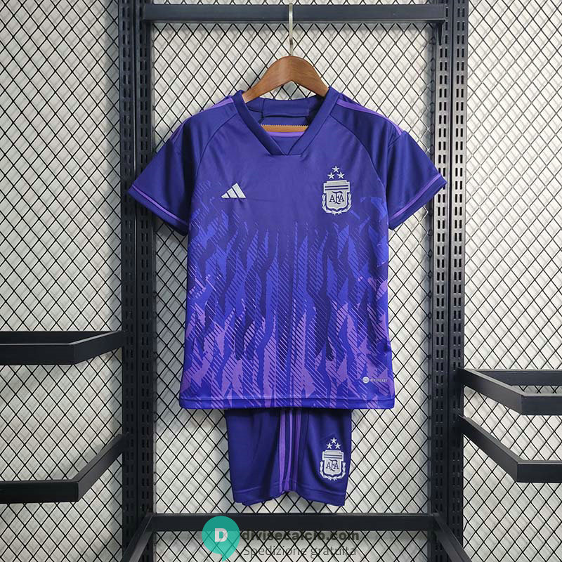 Maglia Argentina Bambino 3 Star Gara Away 2022/2023