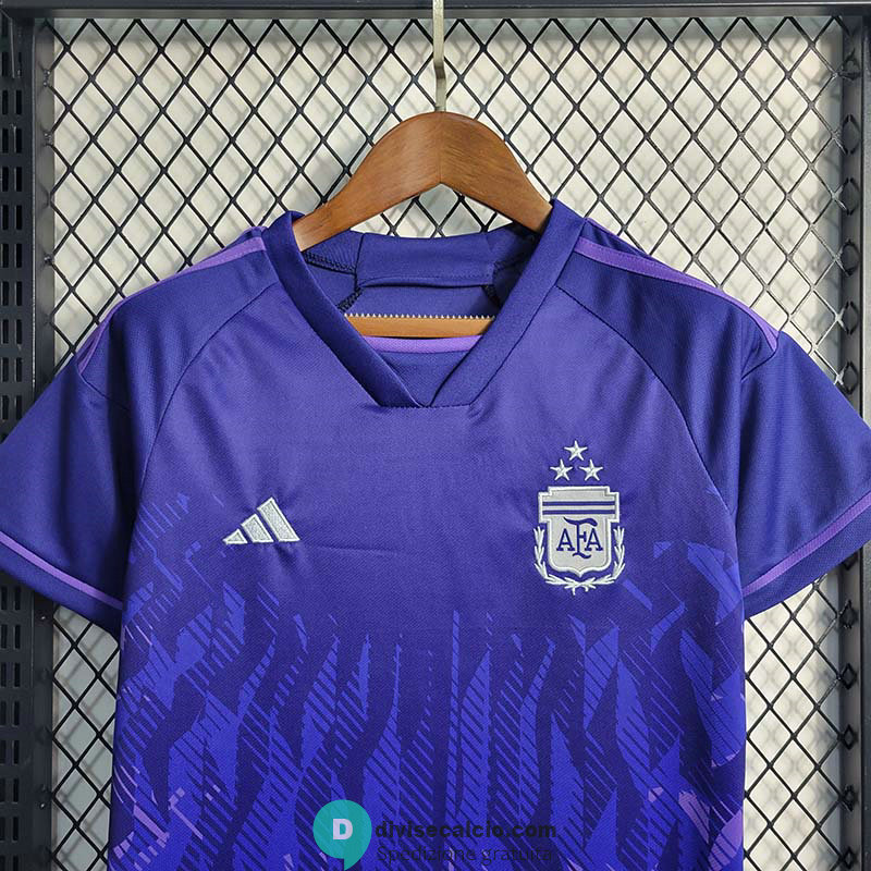 Maglia Argentina Bambino 3 Star Gara Away 2022/2023