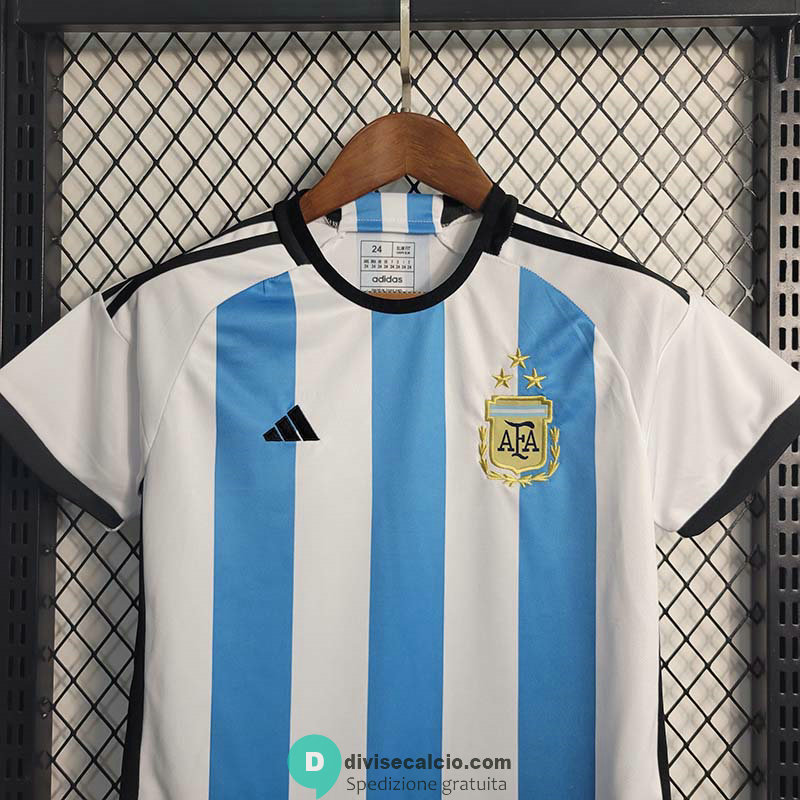 Maglia Argentina Bambino 3 Star Gara Home 2022/2023