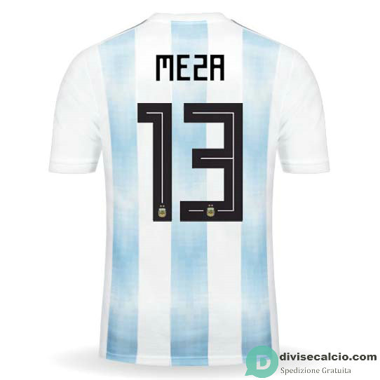 Maglia Argentina Gara Home 13#MEZA 2018