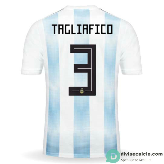 Maglia Argentina Gara Home 3#TAGLIAFICO 2018