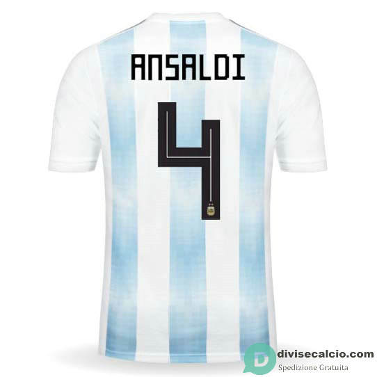 Maglia Argentina Gara Home 4#ANSALDI 2018