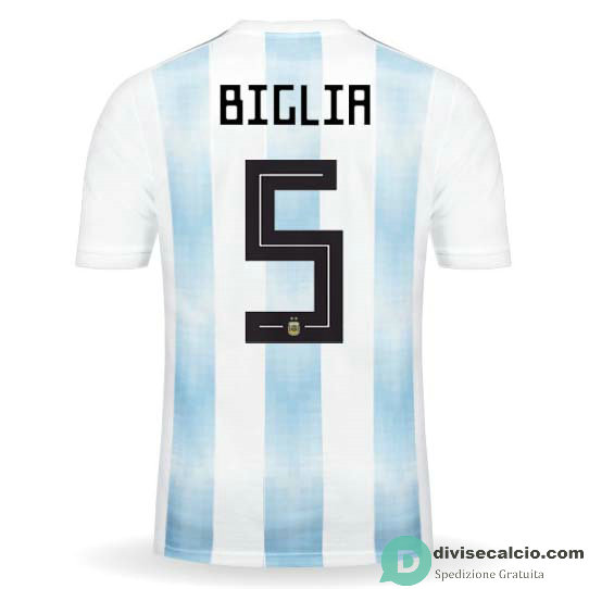 Maglia Argentina Gara Home 5#BIGLIA 2018