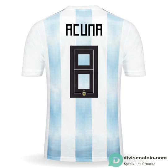 Maglia Argentina Gara Home 8#ACUNA 2018