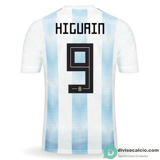 Maglia Argentina Gara Home 9#HIGUAIN 2018