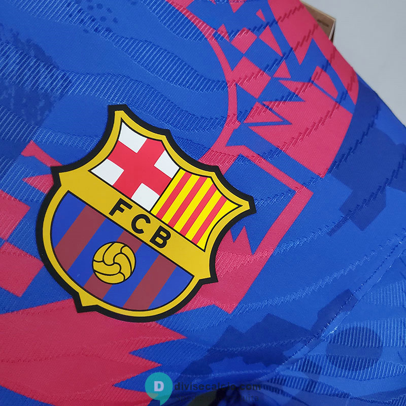 Maglia Authentic Barcelona Training Red Blue 2021/2022