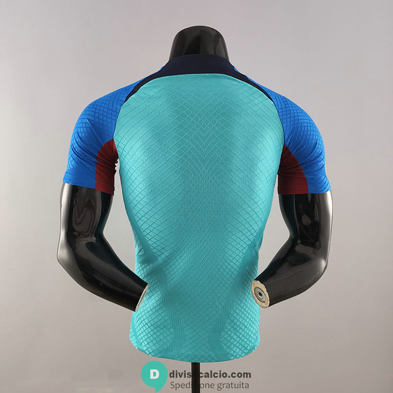 Maglia Authentic Barcelona Training Suit Blue I 2022/2023