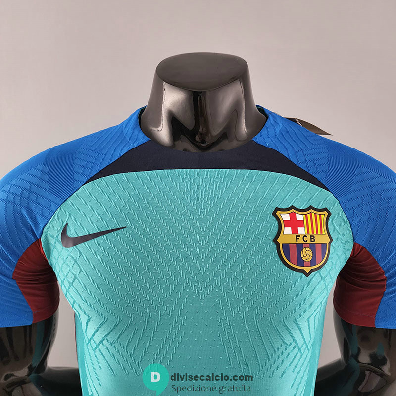 Maglia Authentic Barcelona Training Suit Blue I 2022/2023