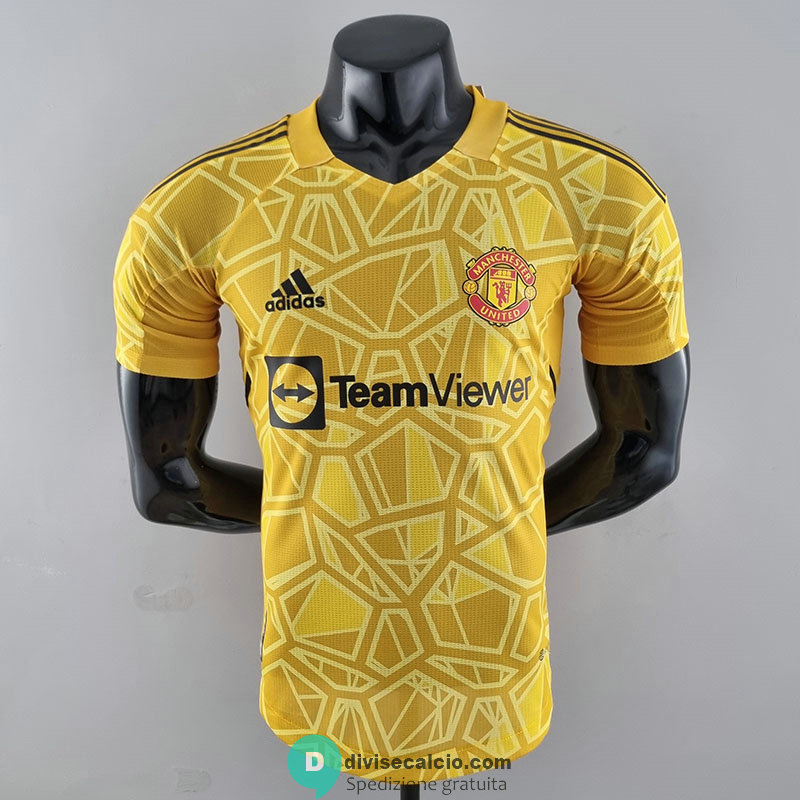 Maglia Authentic Manchester United Portiere Yellow 2022/2023