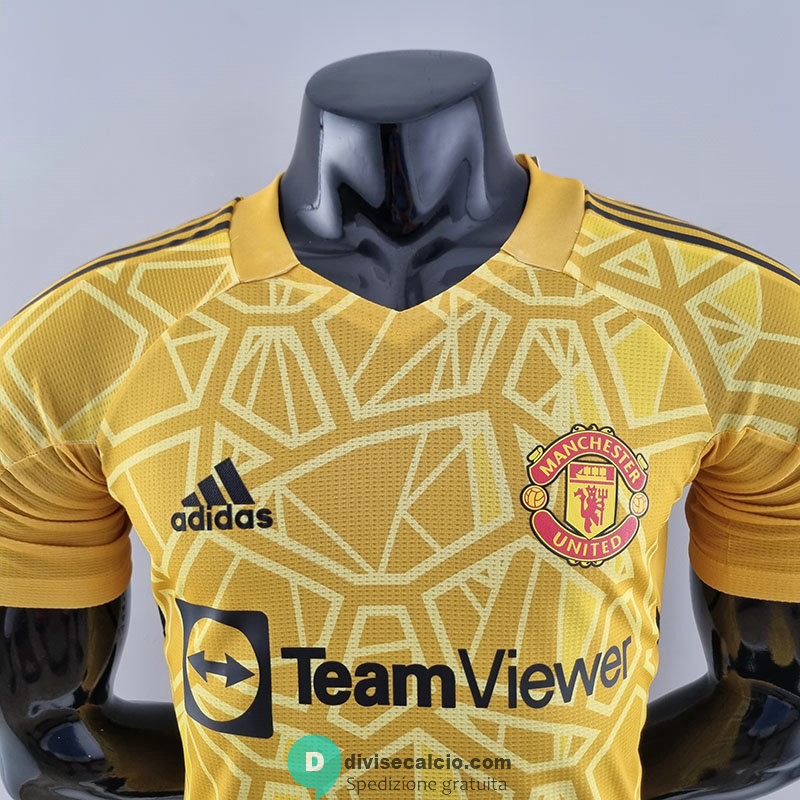 Maglia Authentic Manchester United Portiere Yellow 2022/2023