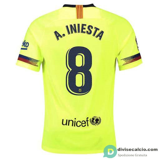 Maglia Barcelona Gara Away 8#A.INIESTA 2018-2019