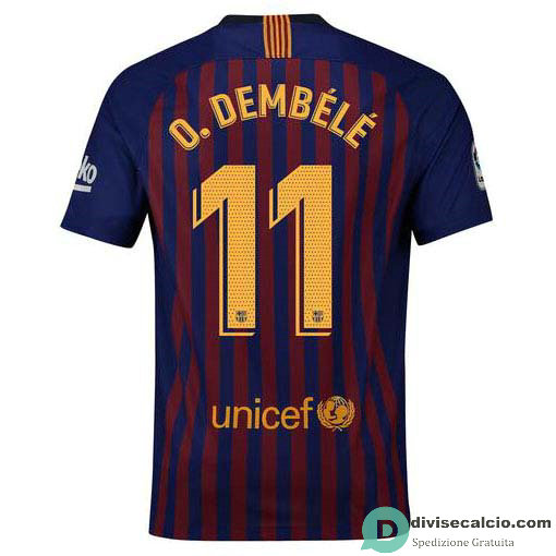 Maglia Barcelona Gara Home 11#O.DEMBELE 2018-2019