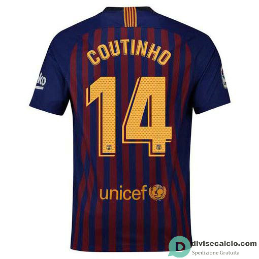 Maglia Barcelona Gara Home 14#COUTINHO 2018-2019